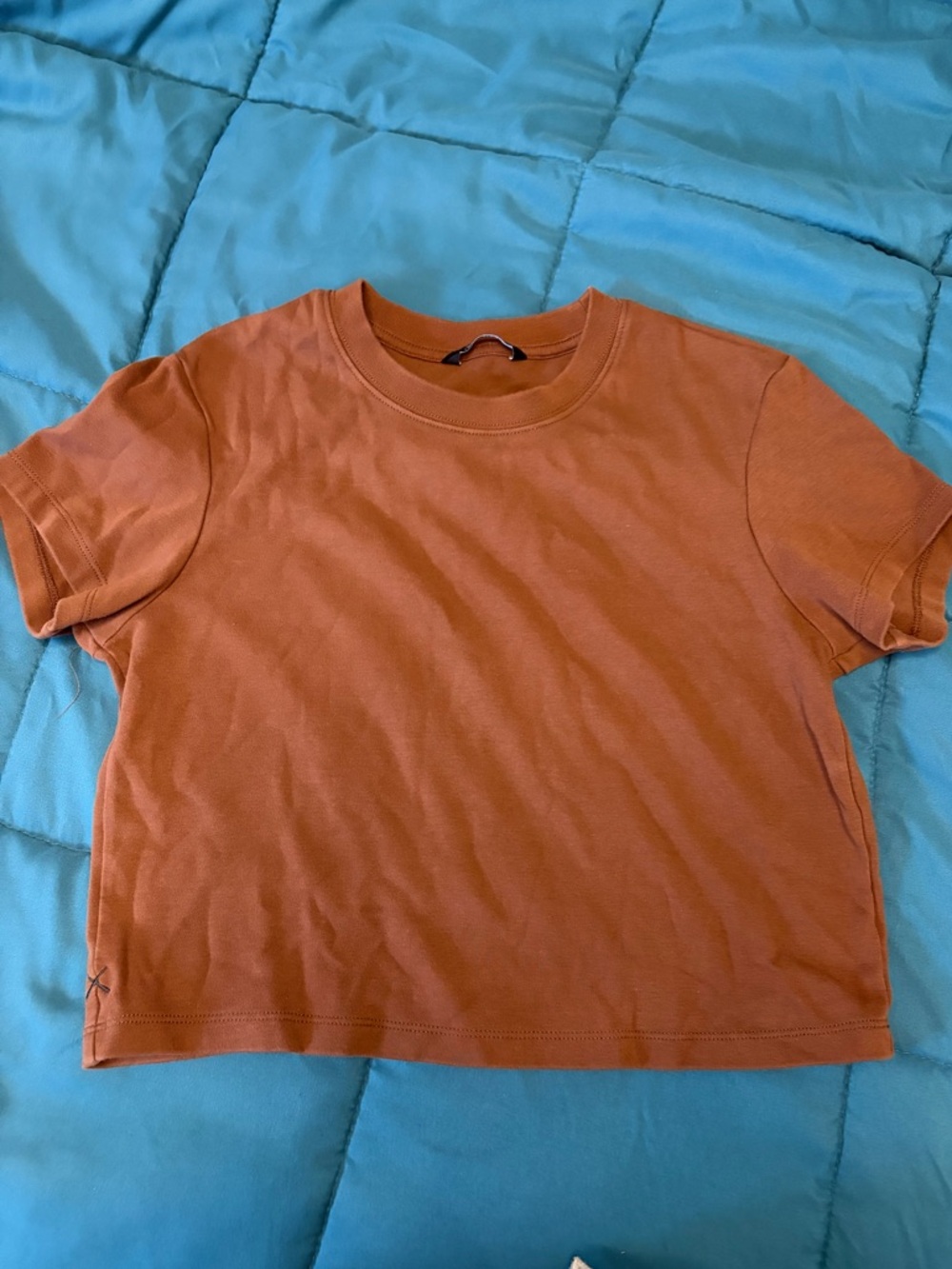 Cuts Tomboy crop Tee- brown